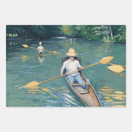 Gustave Caillebotte - Skiffs on the Yerres ラッピングペーパーシート (正面)