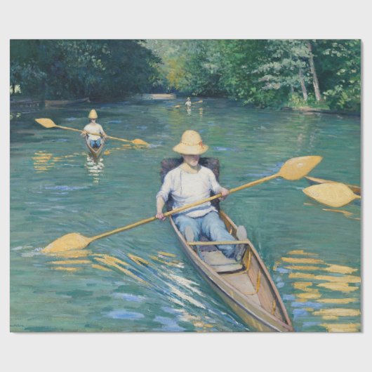 Gustave Caillebotte - Skiffs on the Yerres ラッピングペーパー (フラット)