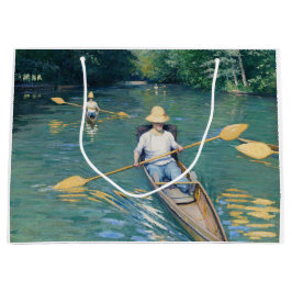Gustave Caillebotte - Skiffs on the Yerres ラージペーパーバッグ