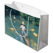 Gustave Caillebotte - Skiffs on the Yerres ラージペーパーバッグ (裏面アングル)