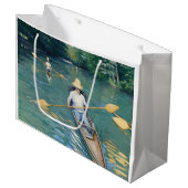 Gustave Caillebotte - Skiffs on the Yerres ラージペーパーバッグ (正面アングル)