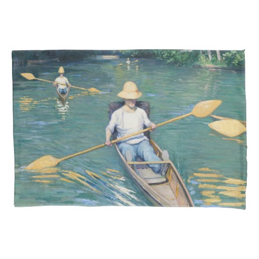 Gustave Caillebotte - Skiffs on the Yerres 枕カバー (正面)
