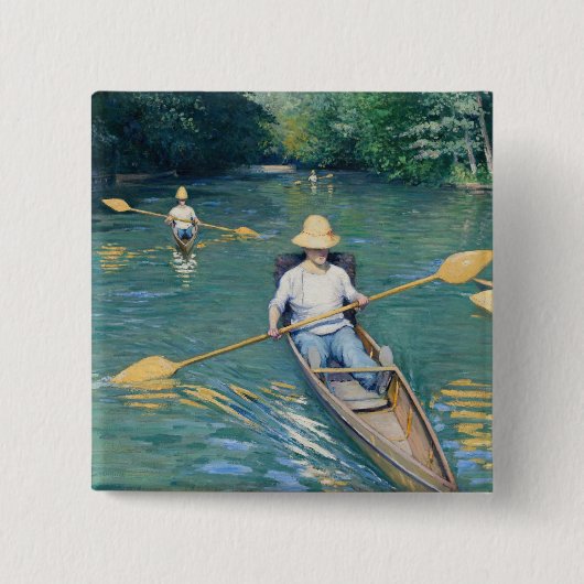 Gustave Caillebotte - Skiffs on the Yerres 缶バッジ (正面)