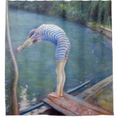 Gustave Caillebotte - The Bather / The Diver シャワーカーテン (正面)