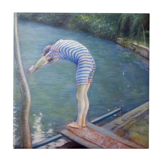 Gustave Caillebotte - The Bather / The Diver タイル (正面)