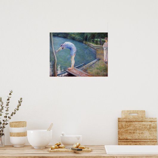 Gustave Caillebotte - The Bather / The Diver ポスター (キッチン)