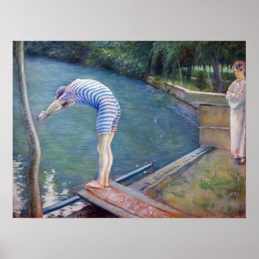 Gustave Caillebotte - The Bather / The Diver ポスター (正面)
