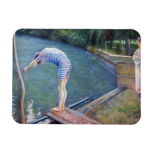 Gustave Caillebotte - The Bather / The Diver マグネット (横)