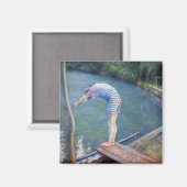 Gustave Caillebotte - The Bather / The Diver マグネット (正面/裏面)