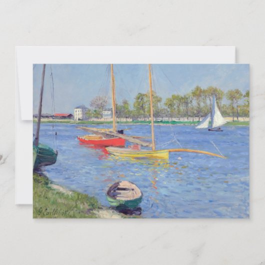 Gustave Caillebotte - The Seine at Argenteuil 招待状 (正面)