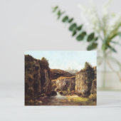 Gustave Courbet – ダブの岩の間のソース ポストカード (スタンド正面)