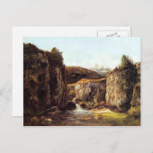 Gustave Courbet – ダブの岩の間のソース ポストカード (正面/裏面)