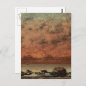 Gustave Courbet – トラウビルの黒い岩 ポストカード (正面/裏面)