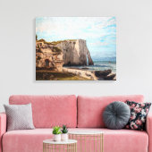 Gustave Courbet – 嵐の後のEtreatでの崖 キャンバスプリント (インサイチュ (リビング))
