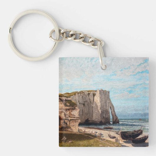 Gustave Courbet – 嵐の後のEtreatでの崖 キーホルダー (正面)