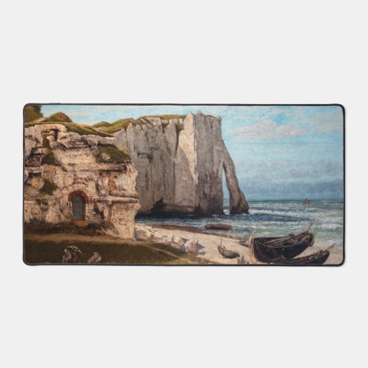 Gustave Courbet – 嵐の後のEtreatでの崖 デスクマット (正面)