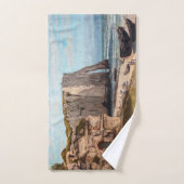 Gustave Courbet – 嵐の後のEtreatでの崖 バスタオルセット (ハンドタオル)