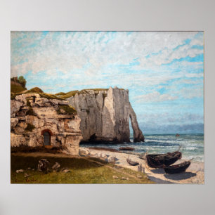 Gustave Courbet – 嵐の後のEtreatでの崖 ポスター