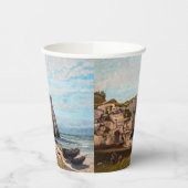 Gustave Courbet – 嵐の後のEtreatでの崖 紙コップ (左)