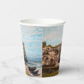 Gustave Courbet – 嵐の後のEtreatでの崖 紙コップ (右)