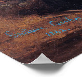 Gustave Courbet – 黒犬と自画像 ポスター (角)