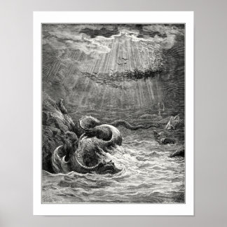 Gustave Doore:豊富な産卵を持つ爬虫類 ポスター