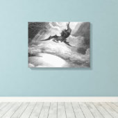 Gustave Doore Satan From Paradise 失った By John Milt キャンバスプリント (インサイチュ (ウッドフロア))