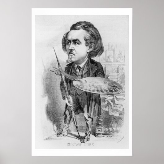 Gustave Dore (1832-83)、'Le Boulevの戯画 ポスター (正面)
