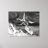 Gustave Doré - Alichino Chases Ciampolo of Navarre キャンバスプリント (正面)