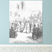 Gustave Doré - Jacob and Esau Meet キャンバスプリント (インサイチュ (ウッドフロア))