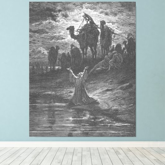 Gustave Doré - Jacob Prays for Protection キャンバスプリント (インサイチュ (ウッドフロア))