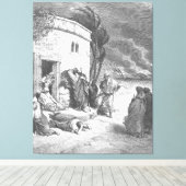 Gustave Doré - Job Hears of His Misfortunes キャンバスプリント (インサイチュ (ウッドフロア))