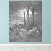 Gustave Doré - Luke 23C Darkness at the Crucifixio キャンバスプリント (インサイチュ (ウッドフロア))