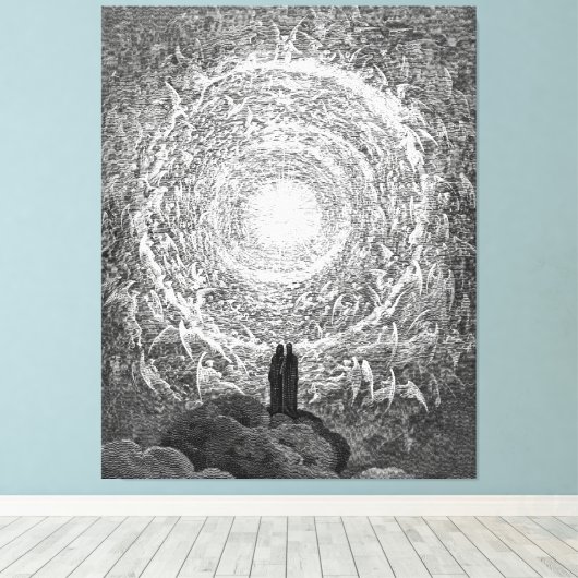 Gustave Doré - Machine Colourised Paradiso キャンバスプリント (インサイチュ (ウッドフロア))