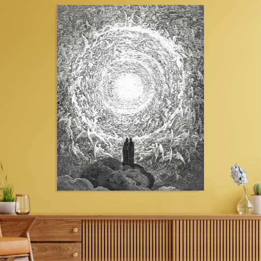 Gustave Doré - Machine Colourised Paradiso キャンバスプリント (インサイチュ (リビング))