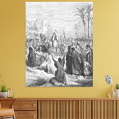 Gustave Doré - Matt 21 Jesus Enters Into Jerusalem キャンバスプリント (インサイチュ (リビング))