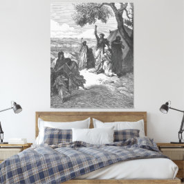 Gustave Doré - Noah Curses Ham and Canaan キャンバスプリント