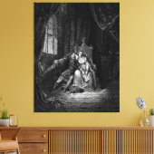 Gustave Doré - Paolo Malatesta and Francesca  キャンバスプリント (インサイチュ (リビング))