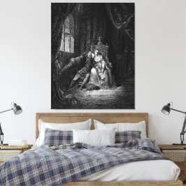Gustave Doré - Paolo Malatesta and Francesca  キャンバスプリント