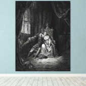 Gustave Doré - Paolo Malatesta and Francesca  キャンバスプリント (インサイチュ (ウッドフロア))