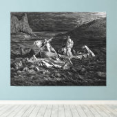 Gustave Doré - Phlegyas Ferries Dante And Virgil  キャンバスプリント (インサイチュ (ウッドフロア))