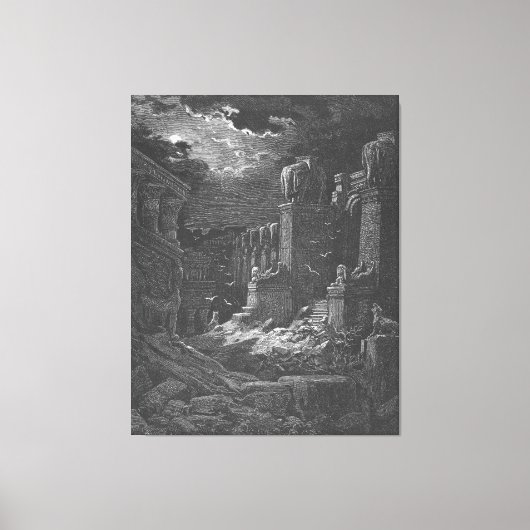 Gustave Doré - Rev 18 Babylon Has Fallen キャンバスプリント (正面)