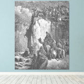 Gustave Doré - The Prophets of Baal are Slaughtere キャンバスプリント (インサイチュ (ウッドフロア))