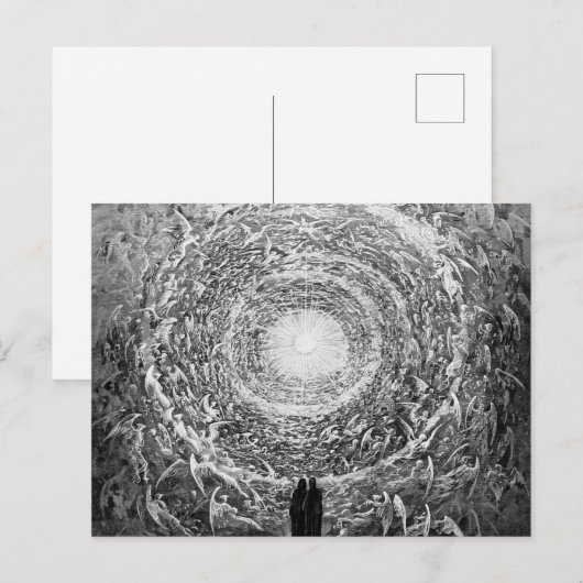 Gustave Dore - ( The White Rose ) Vision Empyrean ポストカード (正面/裏面)