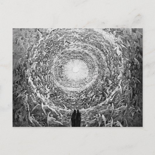 Gustave Dore - ( The White Rose ) Vision Empyrean ポストカード (正面)