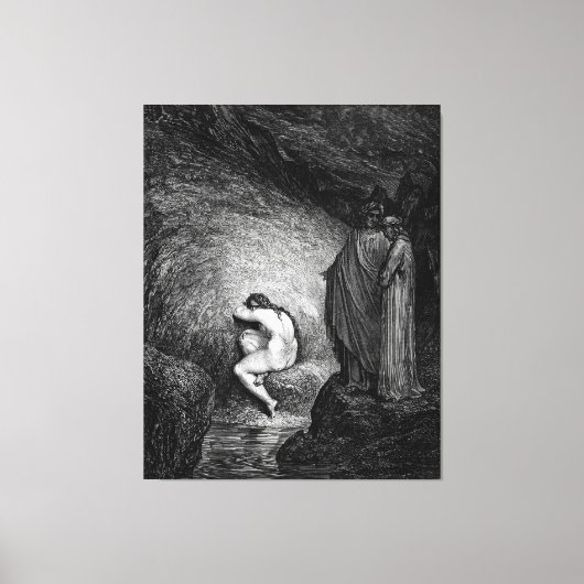 Gustave Doré - Where Counterfeiters Are Punished - キャンバスプリント (正面)