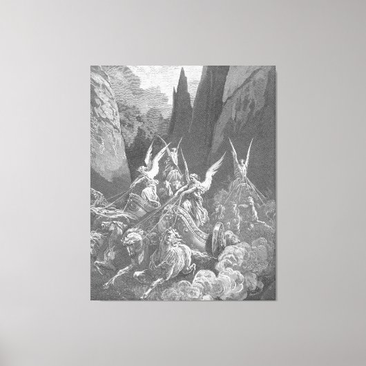 Gustave Doré - Zechariah's Vision of Four Chariots キャンバスプリント (正面)