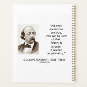 Gustave Flaubert Inventions True Poetry Science プランナー手帳 (裏面)
