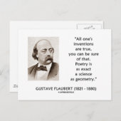 Gustave Flaubert Inventions True Poetry Science ポストカード (正面/裏面)