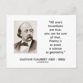 Gustave Flaubert Inventions True Poetry Science ポストカード (正面)